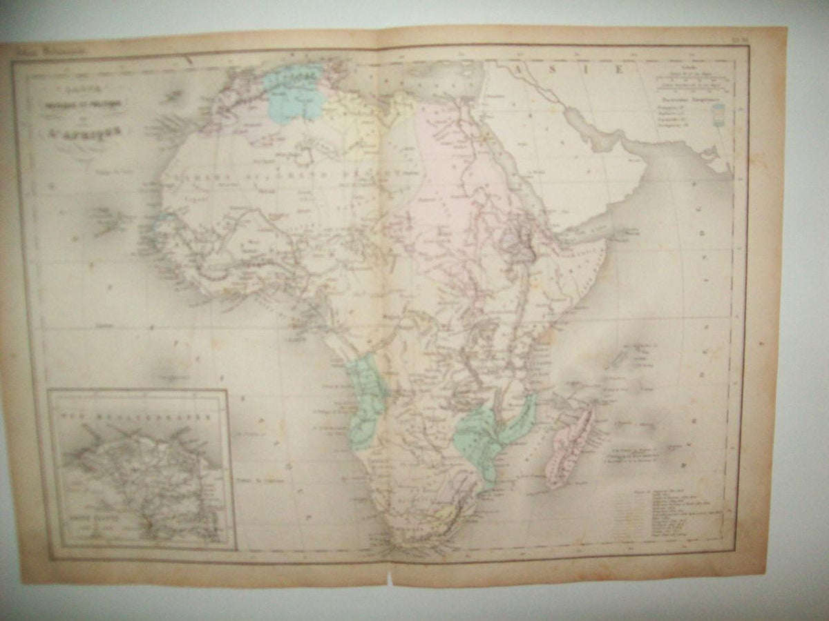 LAMINA 22725: Mapa fisico y politico de Africa