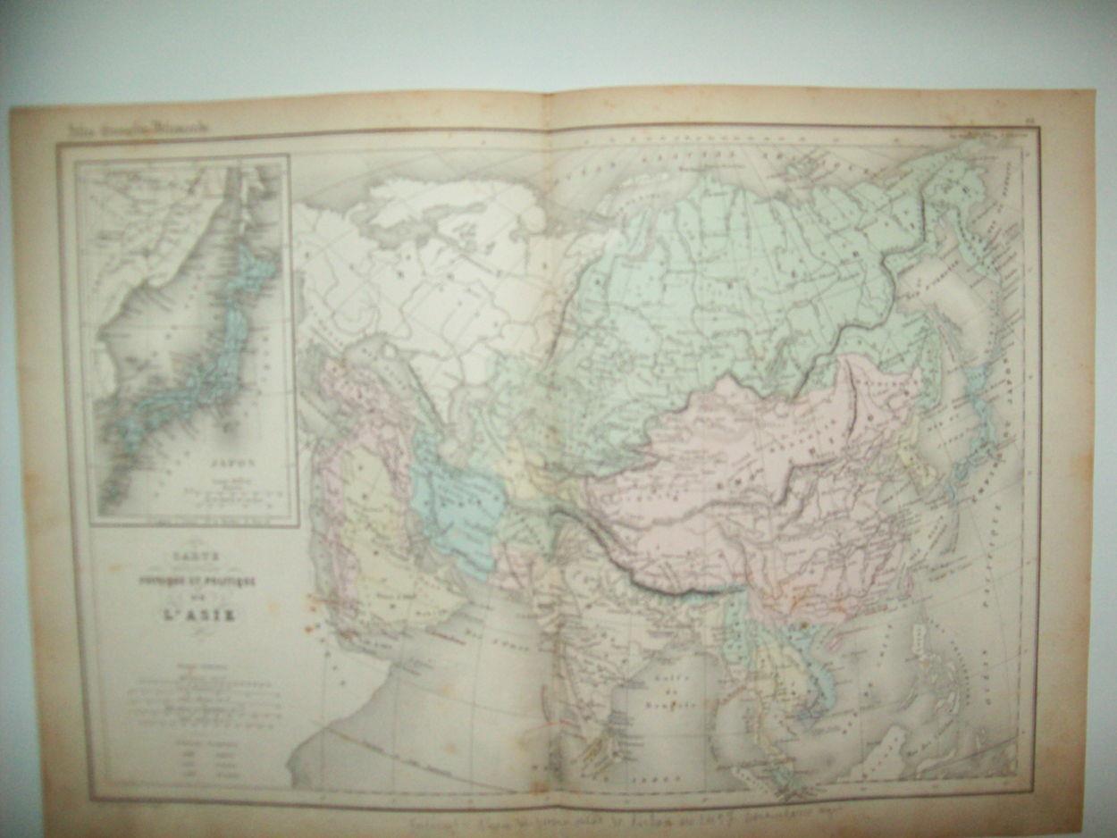 LAMINA 22724: Mapa fisico y politico de Asia