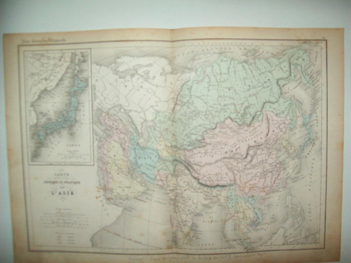 LAMINA 22724: Mapa fisico y politico de Asia