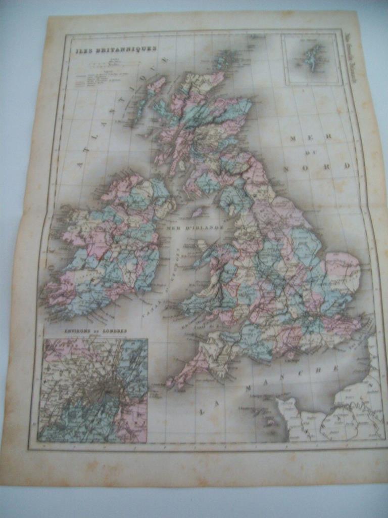 LAMINA 22721: Mapa de las Islas Britanicas