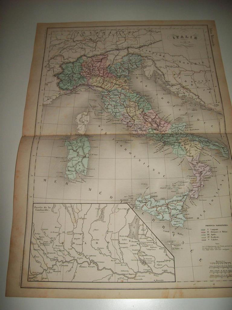 LAMINA 22720: Mapa de Italia en 1878