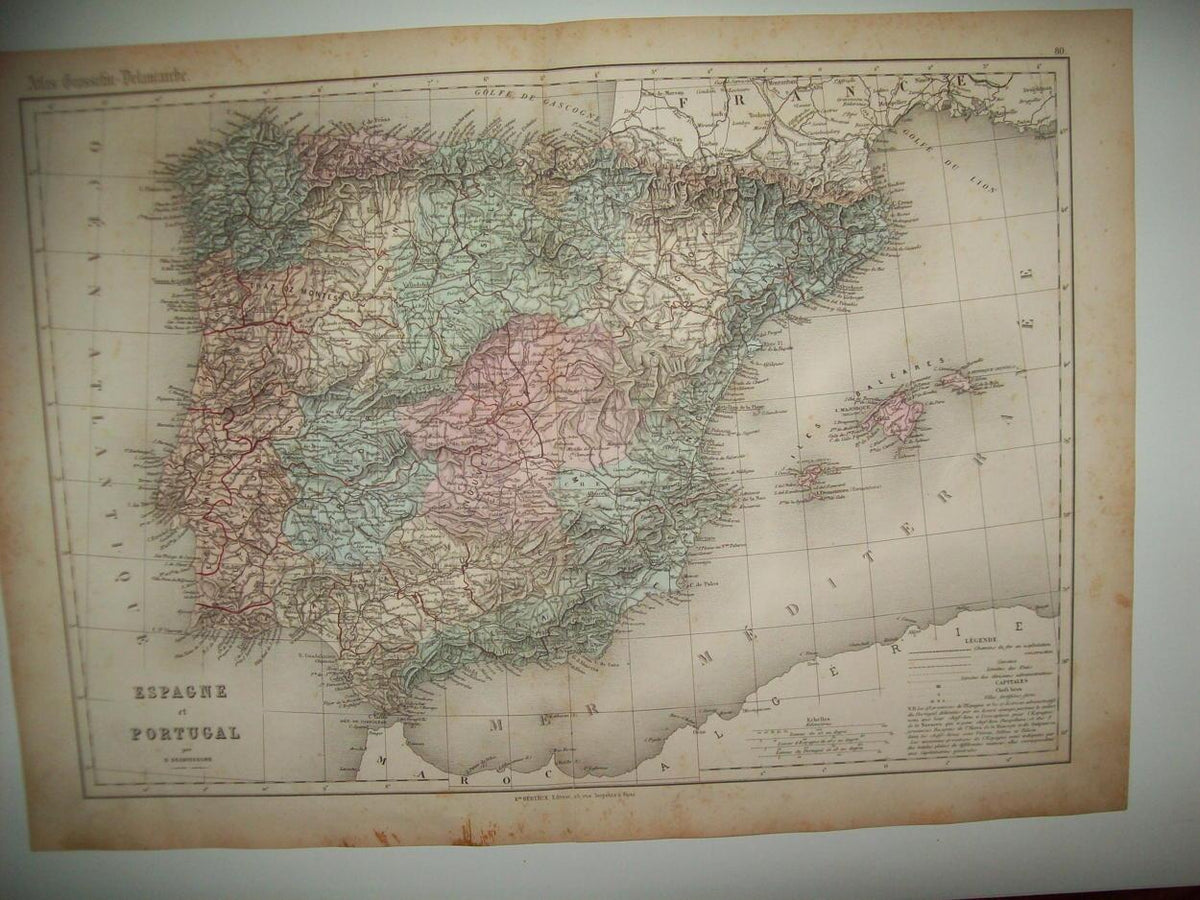 LAMINA 22719: Mapa de España y Portugal