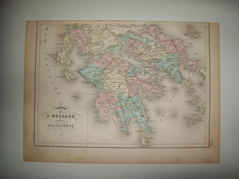 LAMINA 22690: Mapa del Peloponeso antiguo