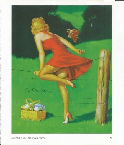 LAMINA 23669: On de-fence, por Gil Elvgren