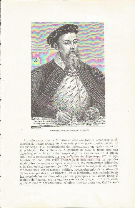LAMINA 23838: Mauricio, duque de Sajonia