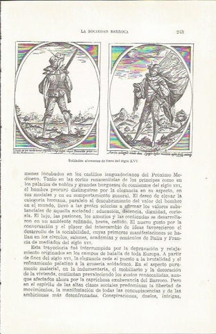 LAMINA 23856: Soldados de Alemania del siglo XVI