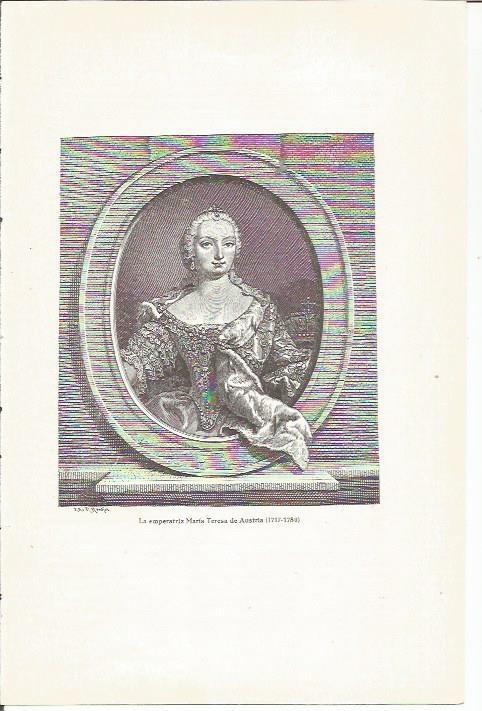 LAMINA 23779: La emperatriz Maria Teresa de Austria
