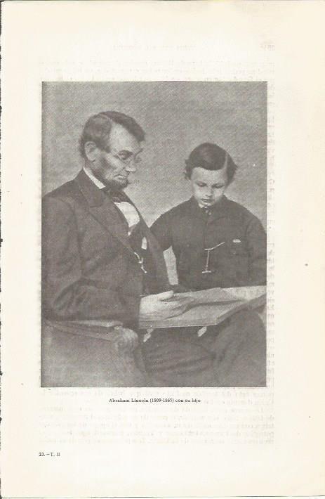 LAMINA 23806: Abraham Lincoln con su hijo