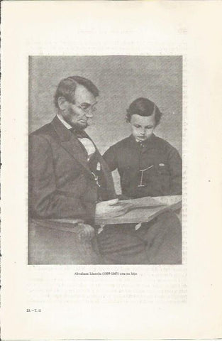 LAMINA 23806: Abraham Lincoln con su hijo