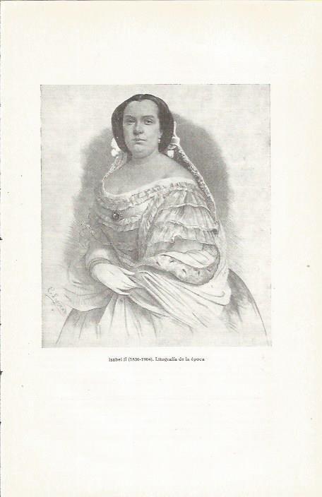LAMINA 23801: Isabel II de España