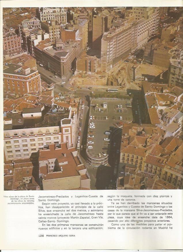 LAMINA 23497: Vista aerea de la plaza de Santo Domingo, Madrid