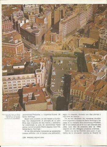 LAMINA 23497: Vista aerea de la plaza de Santo Domingo, Madrid