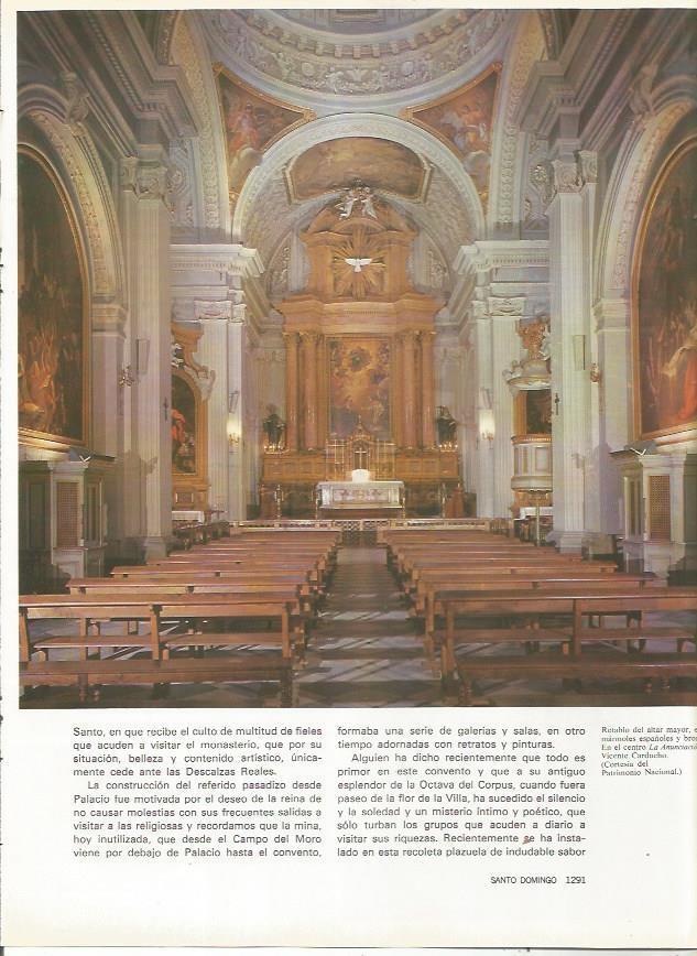 LAMINA 23494: Altar Mayor del Real Monasterio de la Encarnacion, Madrid