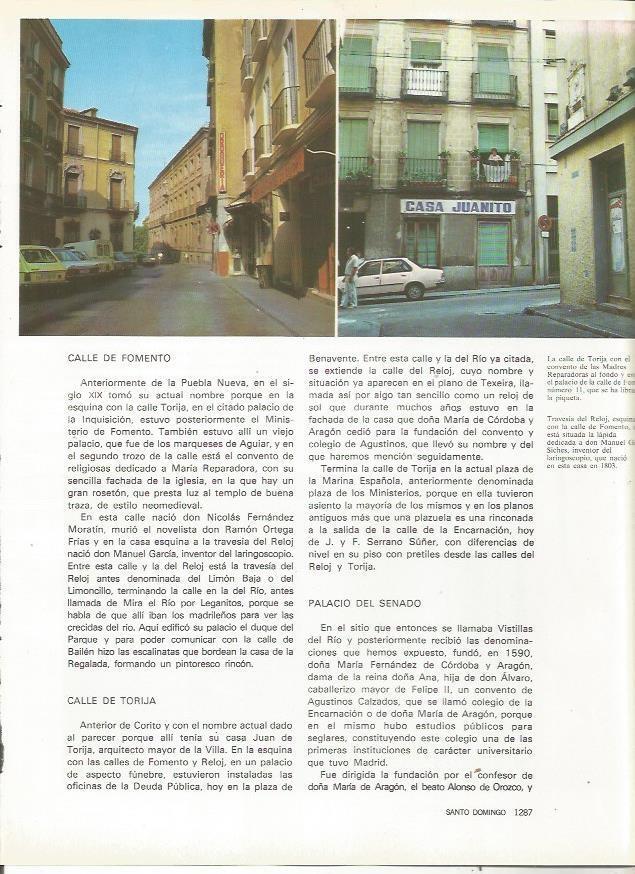 LAMINA 23492: Calle de Torija y Travesia del Reloj, Madrid