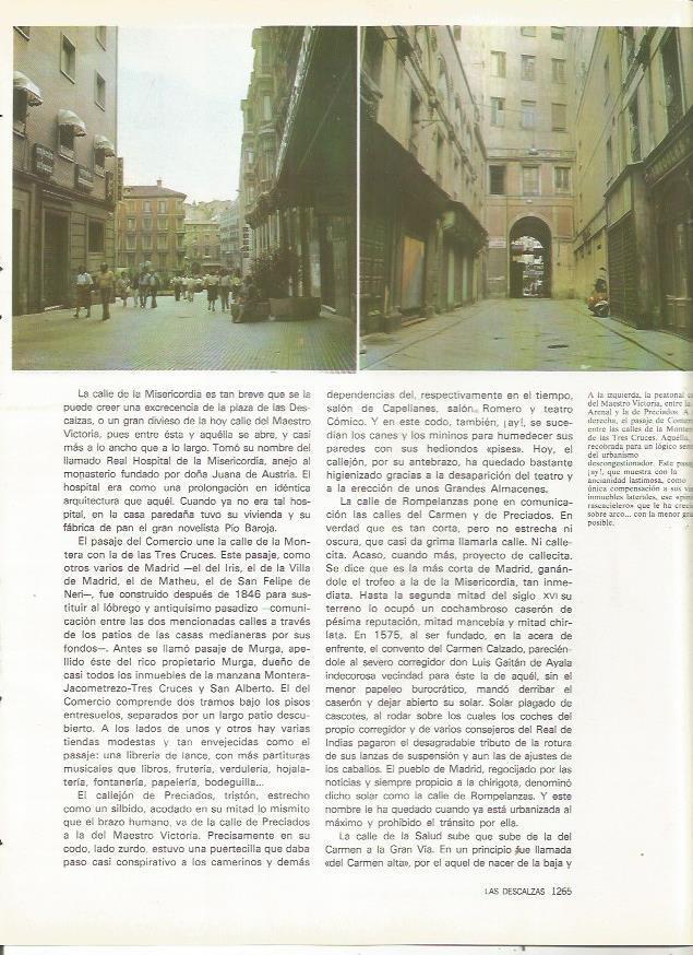 LAMINA 23481: Calle del Maestro Victoria y pasaje del Comercio de Madrid