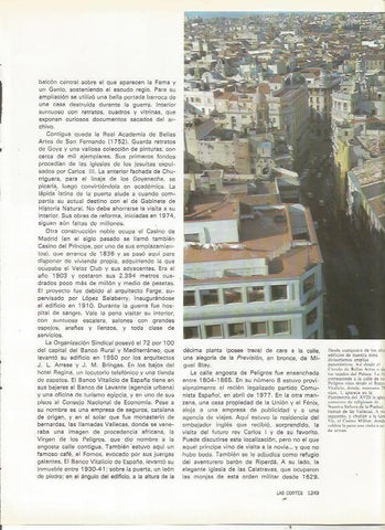 LAMINA 23473: Vista aerea de la calle Peligros de Madrid