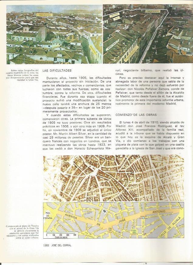 LAMINA 23499: Plano de la zona de Gran Via, Madrid