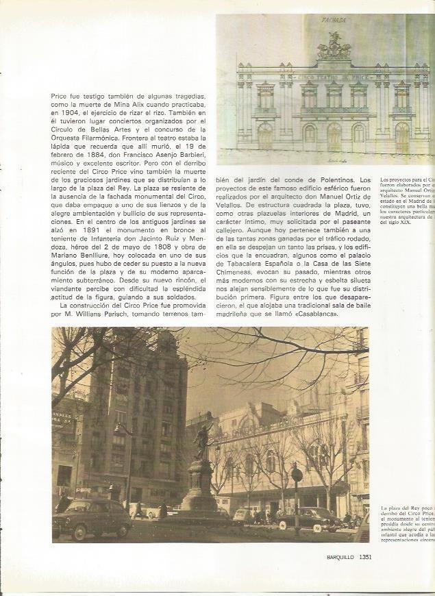 LAMINA 23524: Plaza del Rey antes del derribo de Circo Price, Madrid