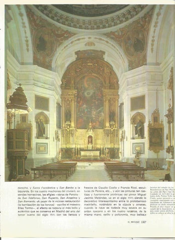 LAMINA 23512: Interior del templo de las Benedictinas, Madrid