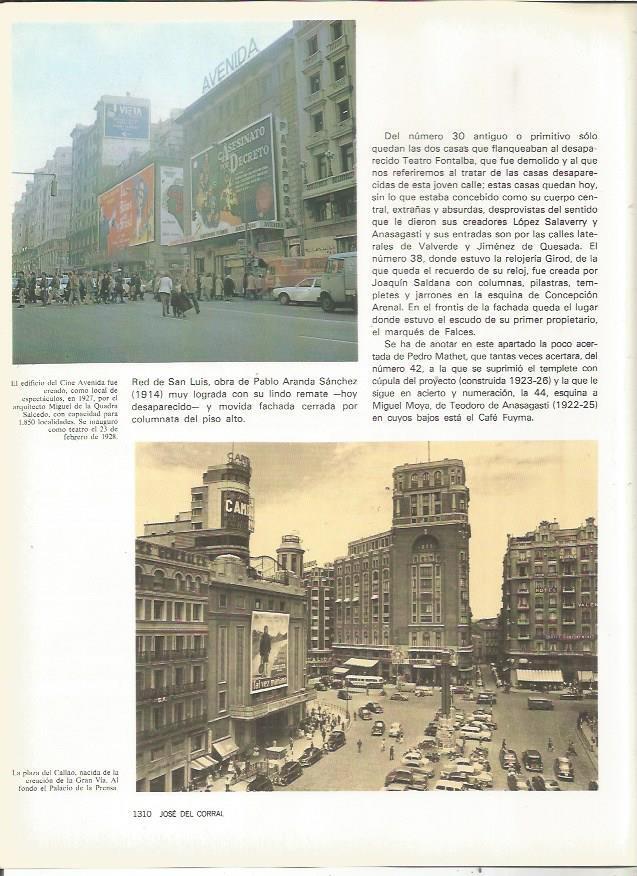 LAMINA 23503: Cine Avenida y plaza del Callao, Madrid