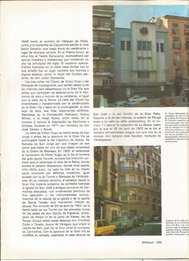 LAMINA 23528: Teatro Benavente y calle de las Infantas, Madrid