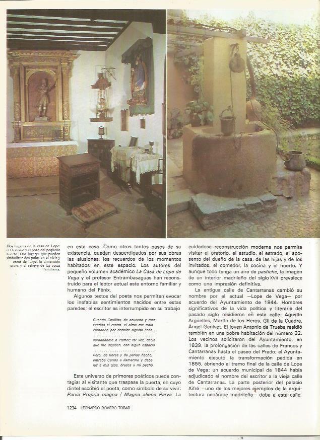 LAMINA 23465: Rincones de la Casa de Lope en Madrid