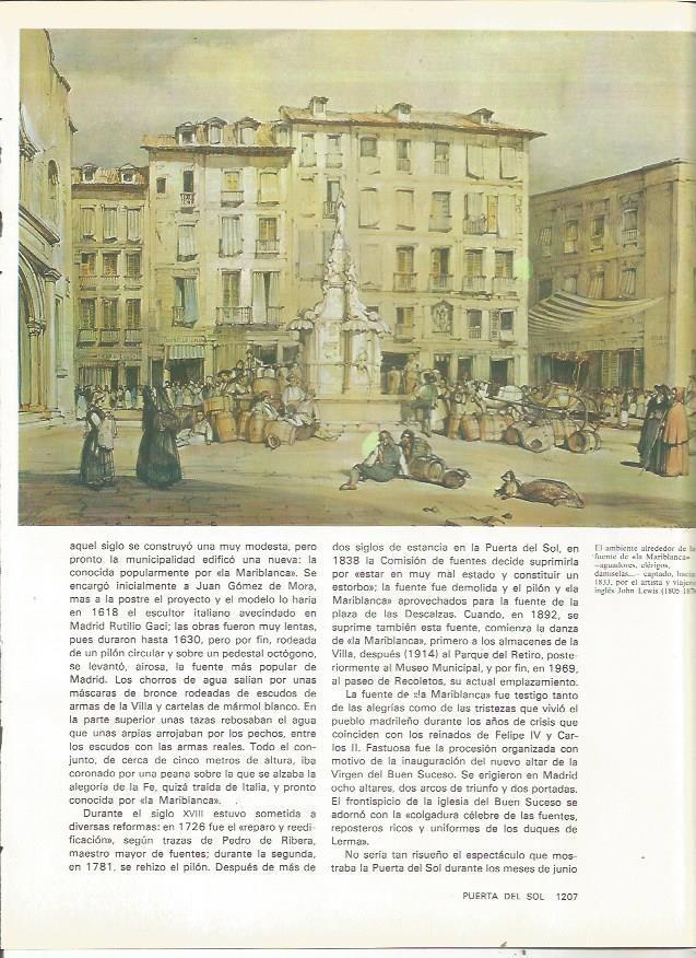 LAMINA 23452: Fuente de la Mariblanca, ilustracion de 1833, Madrid