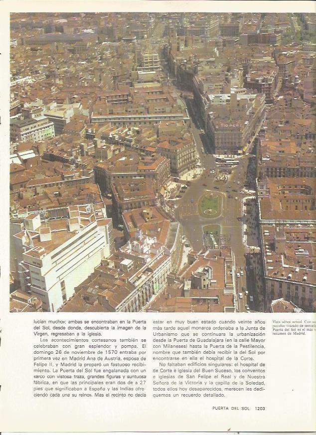 LAMINA 23450: Vista aerea de la Puerta del Sol, Madrid