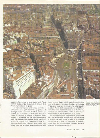 LAMINA 23450: Vista aerea de la Puerta del Sol, Madrid