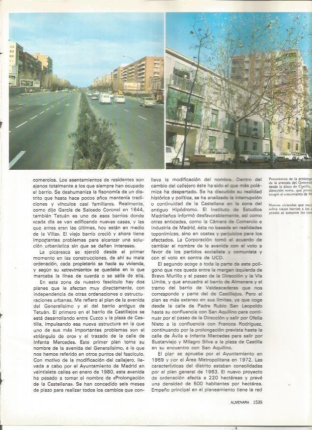 LAMINA 23618: Prolongacion de la antigua Avenida del Generalisimo, Madrid