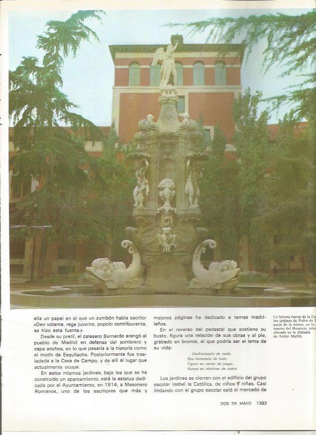 LAMINA 23545: Fuente de la Fama, Madrid