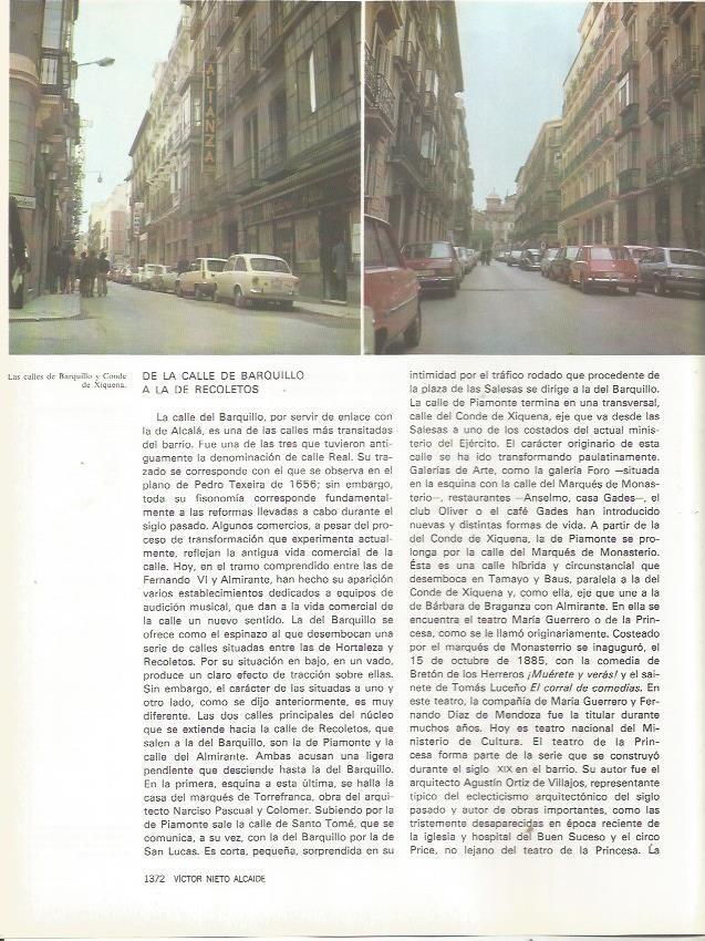 LAMINA 23534: Calle de Barquillo y Conde de Xiquena, Madrid