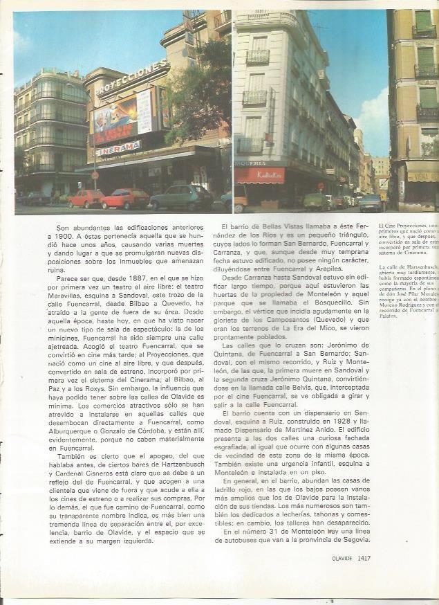 LAMINA 23557: Cine Proyecciones y calle de Hartzenbusch, Madrid