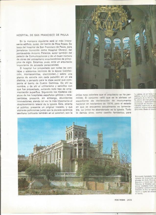 LAMINA 23585: Hospital de San Francisco de Paula, Madrid