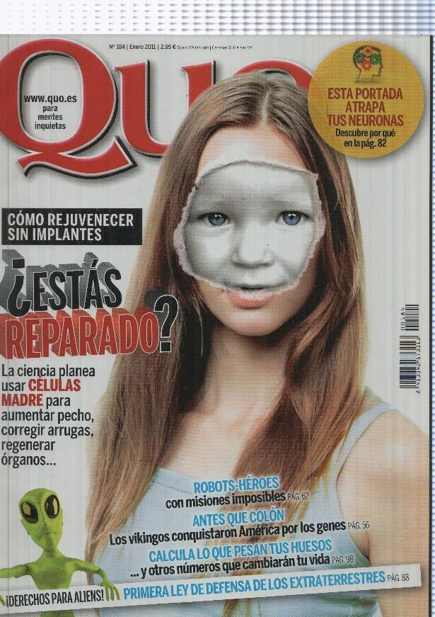Quo numero 184, enero 2011: Estas reparado? La Ciencia planea usar celulas