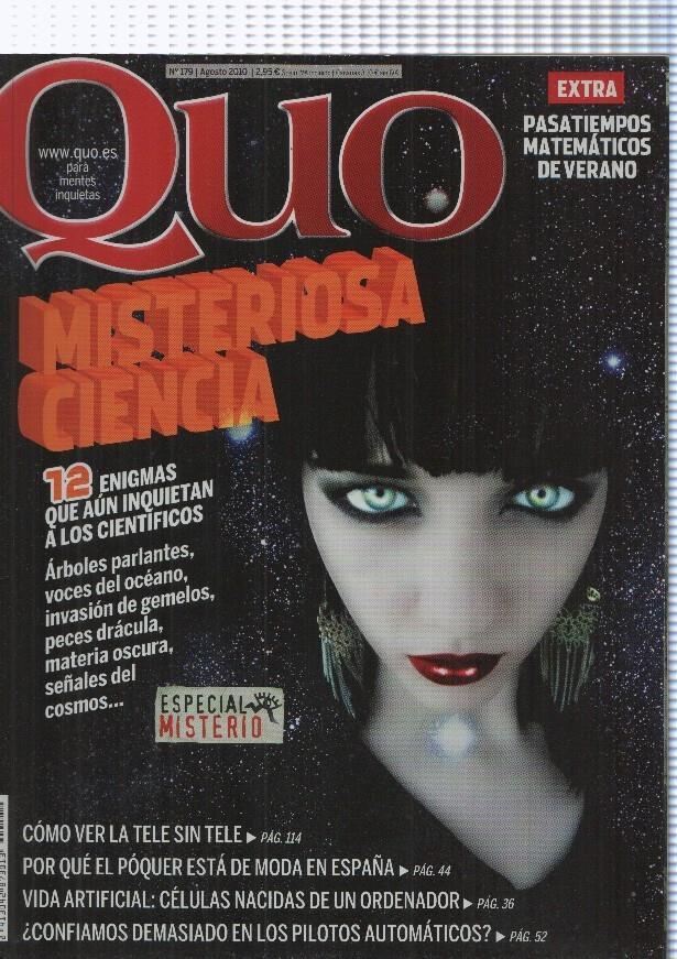 Quo numero 179, agosto 2010: Misteriosa ciencia- 12 enigmas que aun inquietan