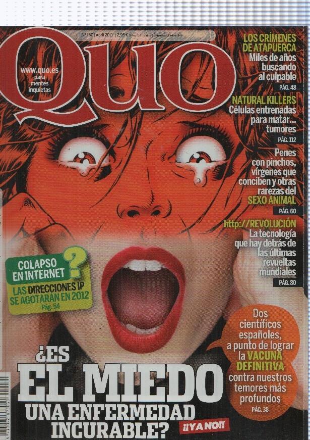 Quo numero 187, abril 2012: Es el miedo una enfermeda incurable-Colapso 