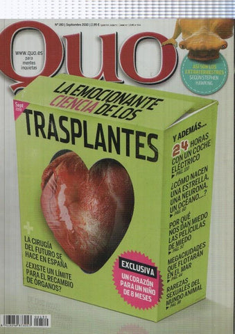 Quo numero 180, septiembre 2010: Trasplantes- La cirujia del futuro se hace en
