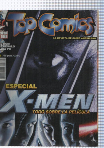 Top Comics numero 06, especial X-Men, todo sobre la pelicula