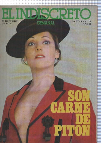 El Indiscreto numero 20, 22 de marzo 1975 revista semanal                       