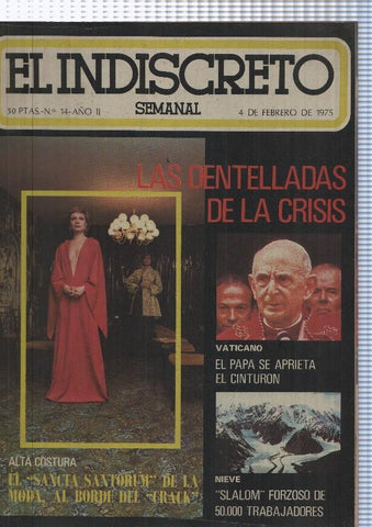 El Indiscreto numero 14, 4 de febrero 1975: Alta costura- Las dentelladas de la