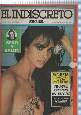 El Indiscreto numero 12, 28 diciembre 1974: Encuesta: como ve el año politico