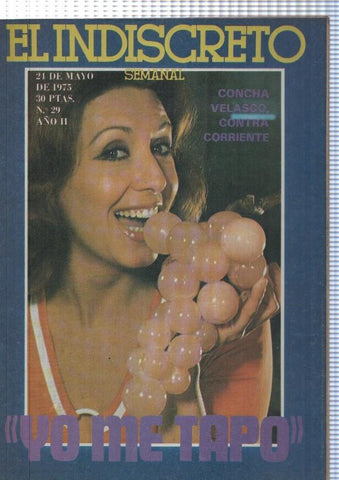 El Indiscreto numero 29,21 mayo 1975, revista semanal: Concha Velasco contra