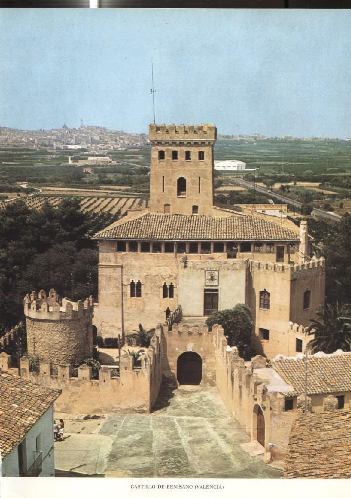 Lamina Castillos de España: Castillo de Benisano (Valencia) 