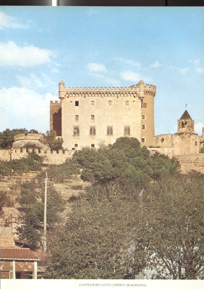 Lamina Castillos de España: Castillo de Castelldefels (Barcelona) 