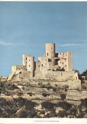 Lamina Castillos de España: Castillo de Castellet (Barcelona) 