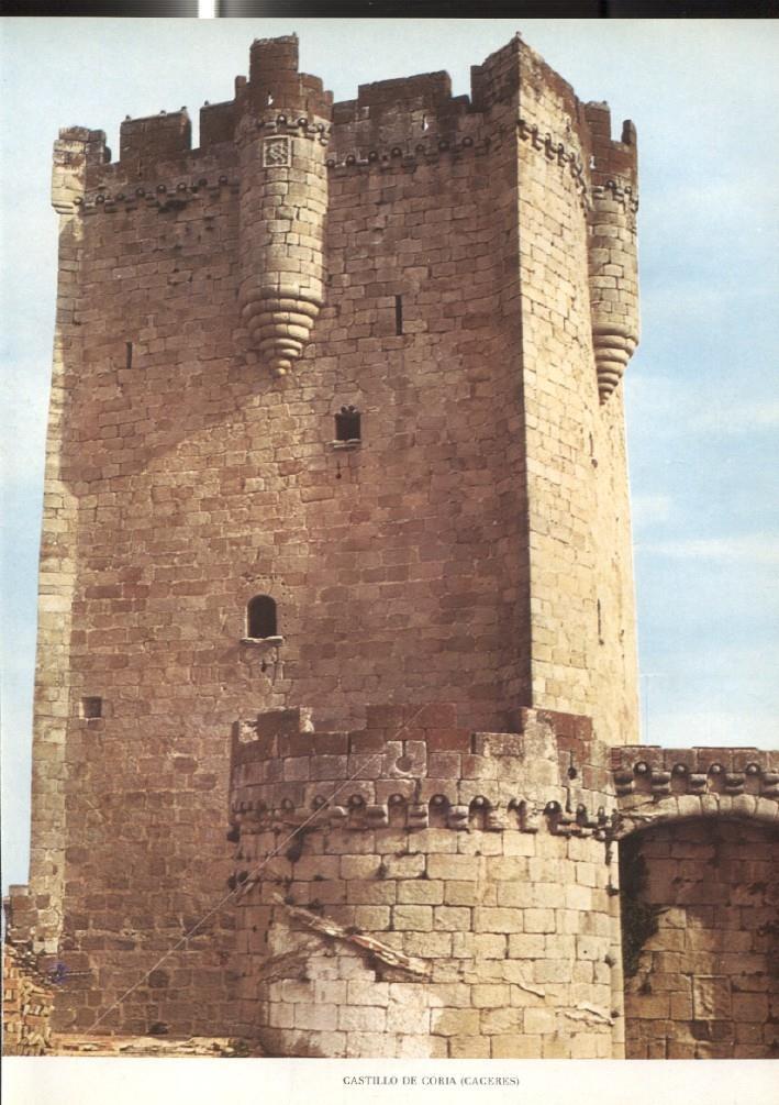Lamina Castillos de España: Castillo de Coria (Caceres) 