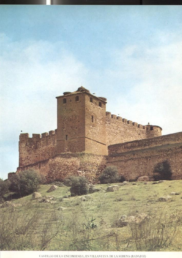 Lamina Castillos de España: Castillo de la Encomienda en Villanueva de la Serena (Badajoz) 