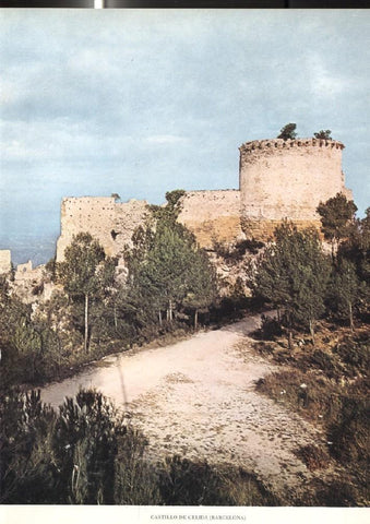 Lamina Castillos de España: Castillo de Gelida (Barcelona) 