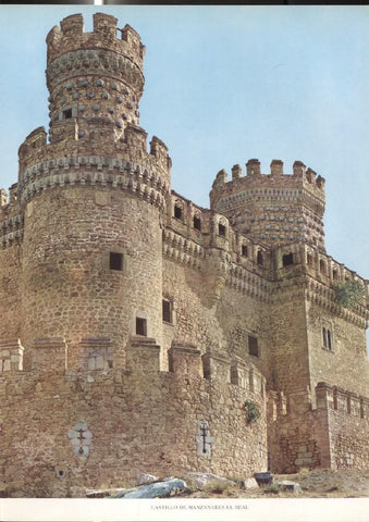 Lamina Castillos de España: Castillo de Manzanares el Real (Madrid)